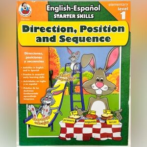 Direction, Position and Sequence Educational Workbook - English and Spanish